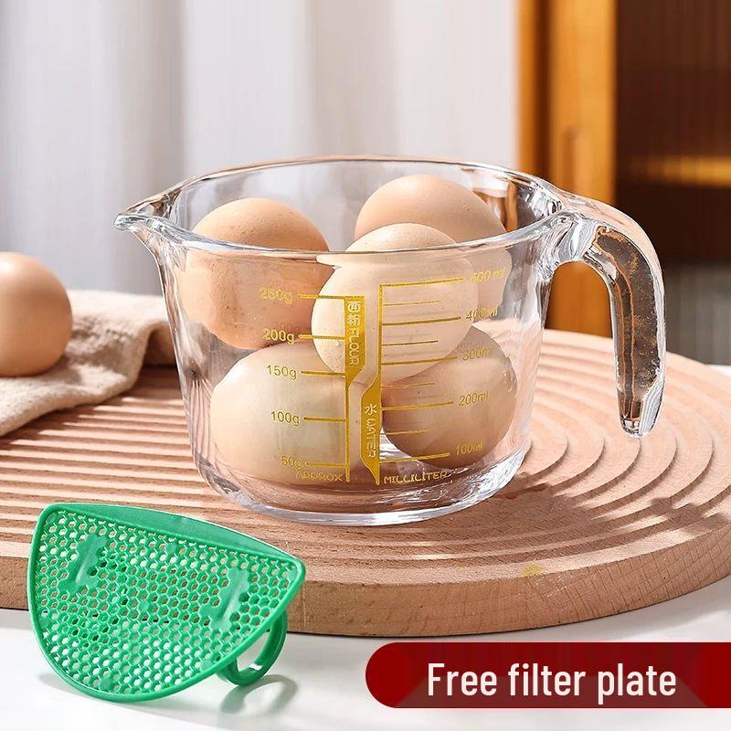 Large Capacity Heat-Resistant Glass Measuring Cup and Bowl