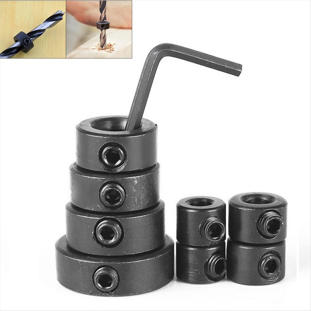 A60zprecision Drilling Tool Accessories: Drill Stop Bit Collar Set 3-16Mm With Hex Wrenchmay