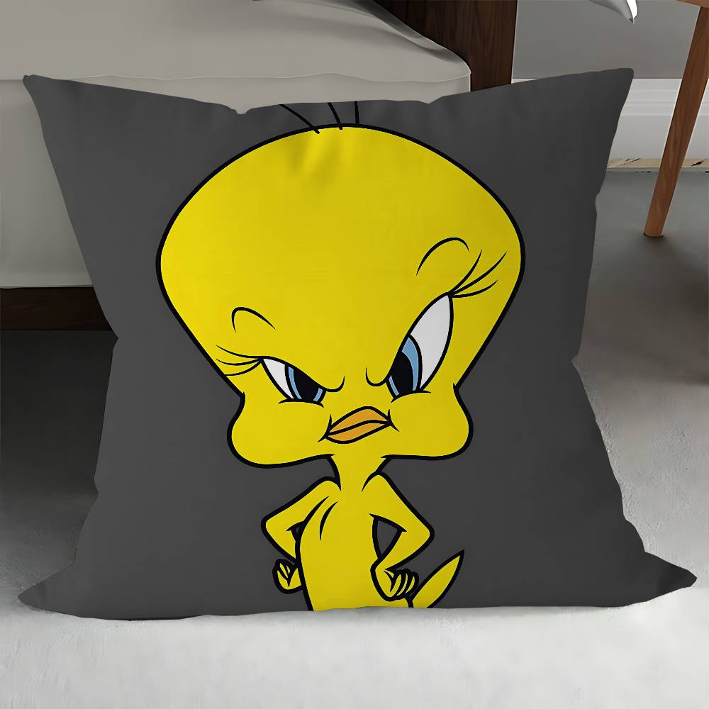 

Cartoon T-Tweety Bird Personalized Picture Text Home Decorative Pillows Household Gifts 45x45cm 12x12Inch