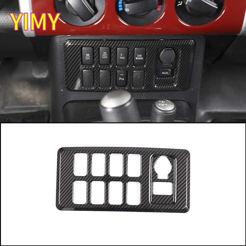 For Toyota FJ Cruiser 2007- LHD ABS Carbon Fiber Automotive Parts Control Shift Panel Decorative Strip Cover Accessories