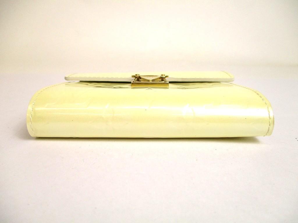 Authentic LOUIS VUITTON Vernis Pearl White Leather Trifold Wallet Koala #a988  Refurbished