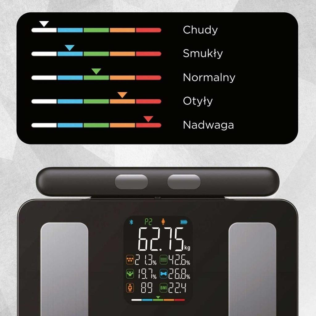 Analityczna waga łazienkowa smart ios android klausberg kb-7856