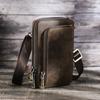 Retro Crazy Horse Leather Phone Bag Outdoor Portable Shoulder Crossover Multi Functional Waist Large Screen Phone Storage Bag