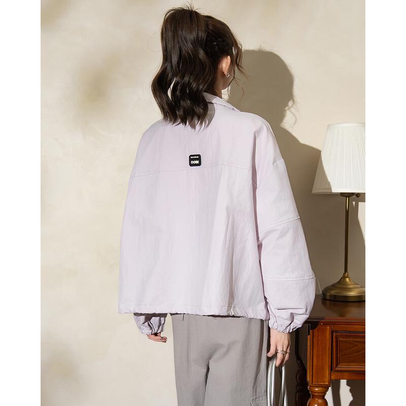 ET BOITE Women's Loose Fit Stand-Collar Casual Jacket