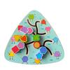1Pc Triangular Wooden Track Pairing Toy Cartoon Slider Movable Color Shape Recognition Game Suitable For Children Ages 3+