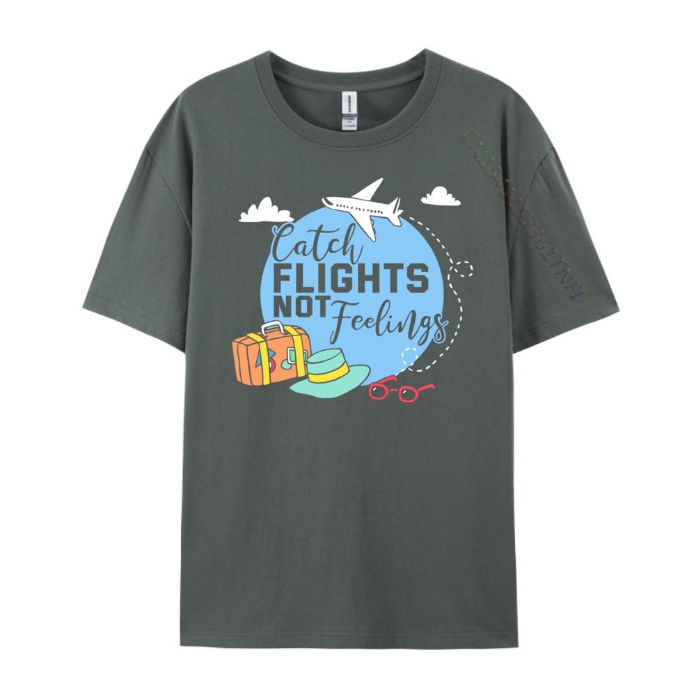 Flights Not Feelings Stewardess Flight Attendant T Shirt Men 100 Cotton Gifts For Men