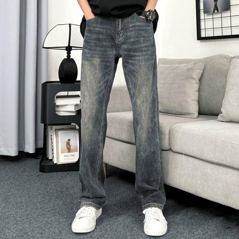 JYL Men s Jeans American High Street Simple  Elastic Straight Denim 30 античный пурпурный