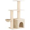 Cat Tree with Sisal Scratching Posts Cream 133 Cm
