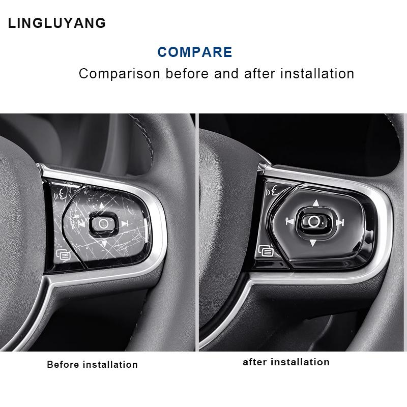 For Volvo XC60 XC90 S60 S90 V60 V90 steering wheel adhesive button stickers for interior decoration