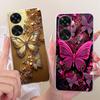 Für Huawei Nova 11i 11 Pro Nova 12 SE 11 SE Handyhülle Klar Weicher TPU Stoßfänger Abdeckung Cooles Cartoon Luxus Schmetterling Blume Funda