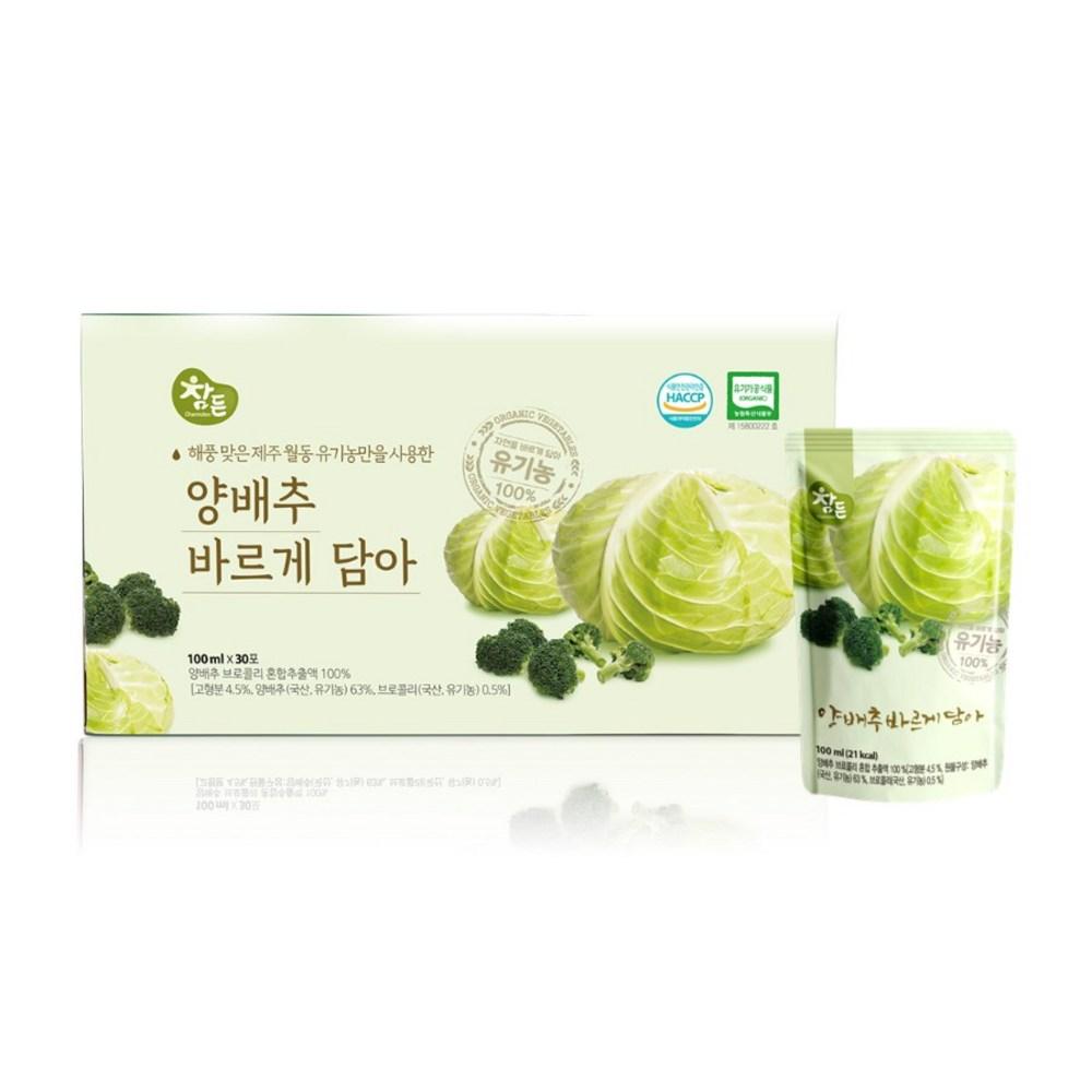 Chamdeun Organic Cabbage Juice Organic Cabbage Broccoli Cabbage Properly Packed 30 pcs 100ml