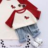 Embroidered Year of the Horse Family Tees: Stylish Parent-Child Matching T-shirts for Mother and Son