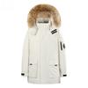 Inverno Ispessito Staccabile Colletto di Lana Caldo Piumino Coppie Cappuccio Piumino d'Anatra Bianca Cappotto Parka Maschile