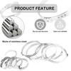 10PCS CV Boot Clamp Kit Include 5PCS Small and 5PCS Large Hose Clamps,Adjustable Hose Clamps Stainless Steel,Universal Pipe Clamps for Fasten