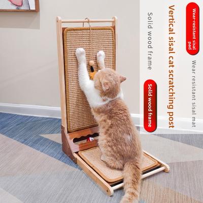 Griffoir pour chat ne laisse pas de miettes, Échelle d'escalade pour chat chien Sisal Grand Aiguisage des griffes Protège canapé Jouets pour chat Fournitures pour animaux de compagnie