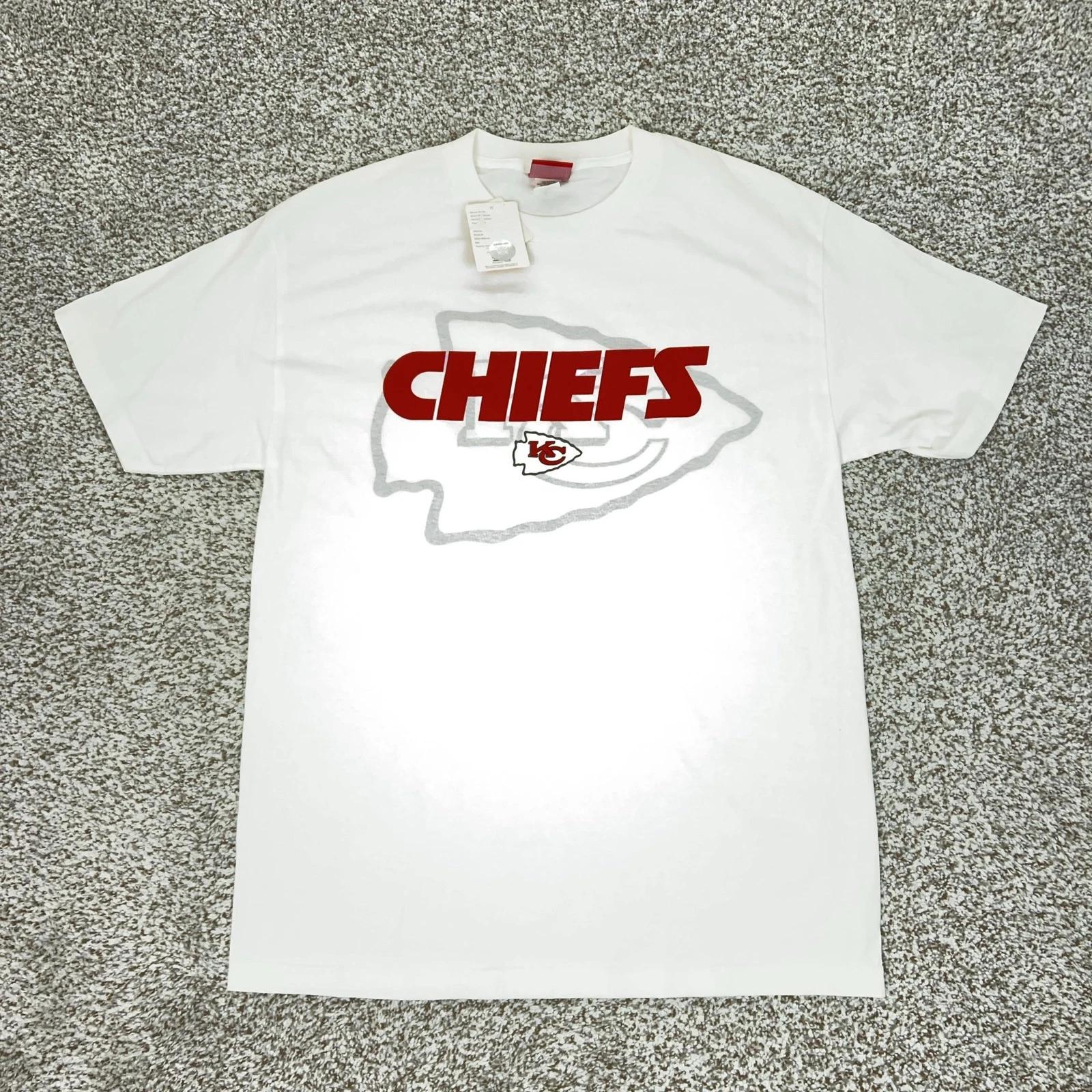 Футболка Kansas City Chiefs Мужская Размер L Белая с Графическим Логотипом NFL Футбол Футболка L