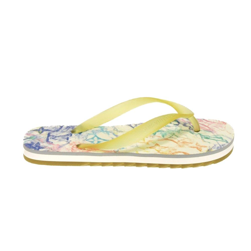 Used 12564 Molitor Line Thong Sandals 1A8JRL 7909 5 Multi 9.6" Unused 21 Stainless Steel Monogram Pastel White Men's