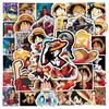 50/100pcs ONE PIECE Anime Stickers Cool Cartoon Decals Kid Toy DIY Stationery Suitcase Car Bike Waterproof Classic Manga Sticker