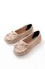 Women's Fashion Flat Heeled Ballerinas Ps Brown Suede Tasseled Daily Ballet Shoes