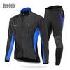 NUCKILY Autumn/Winter Fleece Cycling Set: Jacket and Long Pants for Outdoor Riding