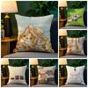 Cute cartoon animal girl decor  Pillow Case Natural Linen Pillow Case DoubleSided Decor Sofa Pillowcase Home Decor