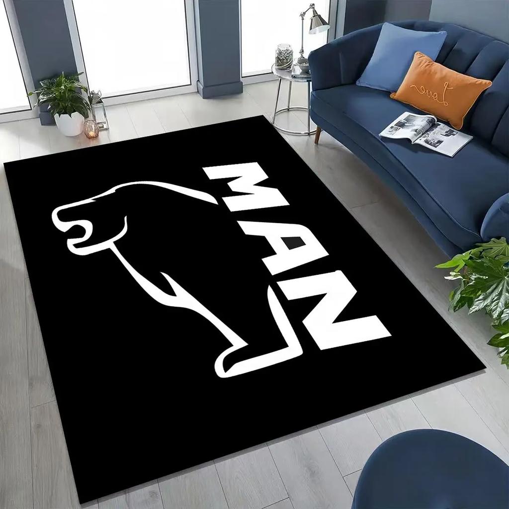 3D Man Truck Logo Motorcycle Carpet Rug for Bedroom Living Room Sofa Home Doormat Decor,Large Kids Play Non-slip Floor Mat