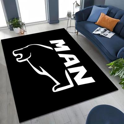 3D Man Vrachtwagen Logo Motorfiets Tapijt Vloerkleed voor Slaapkamer Woonkamer Bank Huis Deurmat Decoratie, Groot Kinder Speel Anti-slip Vloermat