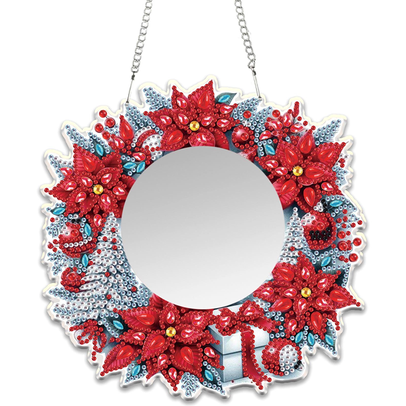 

Special Shape Mirror DIY Diamond Painting Kit Diamond Art Makeup Mirror Gift for Christmas Birthdays for Adults Beginners
