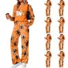 Women's Casual Loose Fit Crewneck Halloween Print Sweatshirt and Pants Set