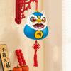 With Tassel/Bell Lion Dance Bell Decoration Plastics Car Rearview Mirror Pendant  Christmas Dolls