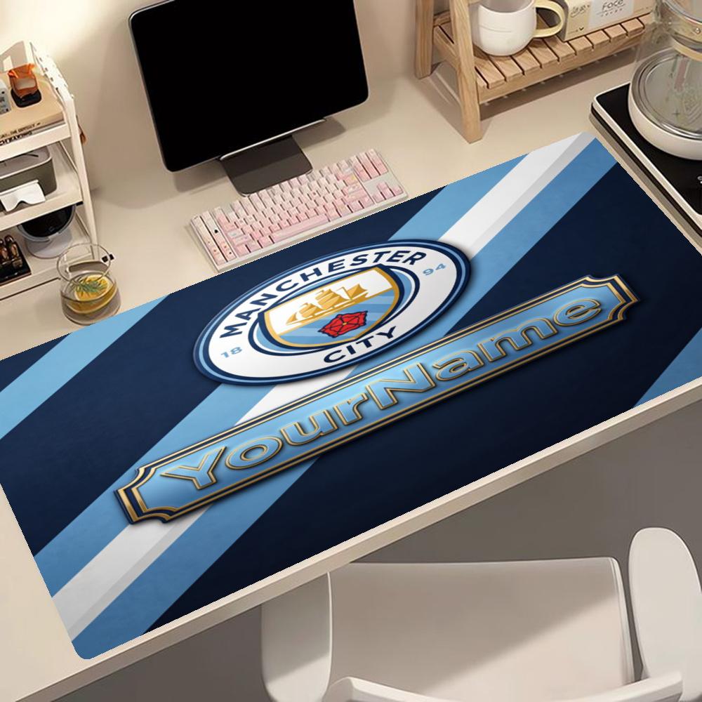 Manchester City Customized Name Mouse Pad Keyboard Mat Desktop Mouse Pad Nonslip Rubber Bottom Office Desk Accessory