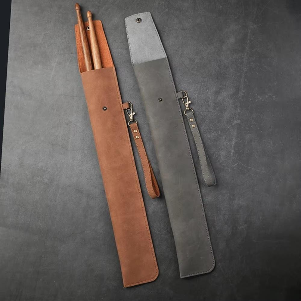 PU Leather Drum Stick Bag Lightweight Drumstick Holder Portable Drumstick Bag  For All Drumsticks