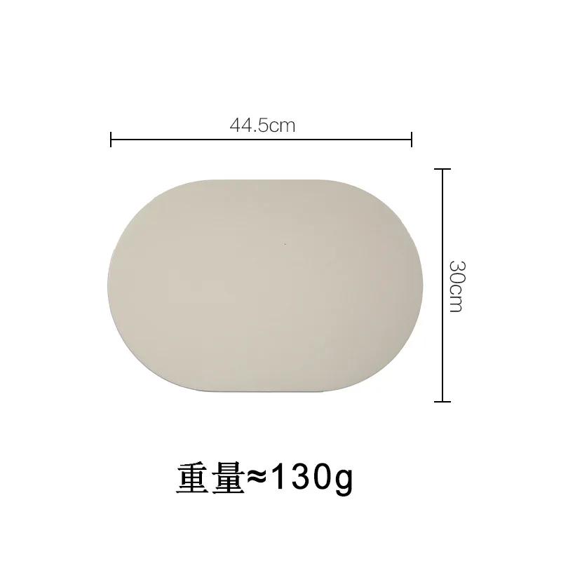 Home Use Solid Color Semi-PU Leather Placemat Waterproof Oil-Resistant Heat-Resistant Table Mats Dining Hotel Settings