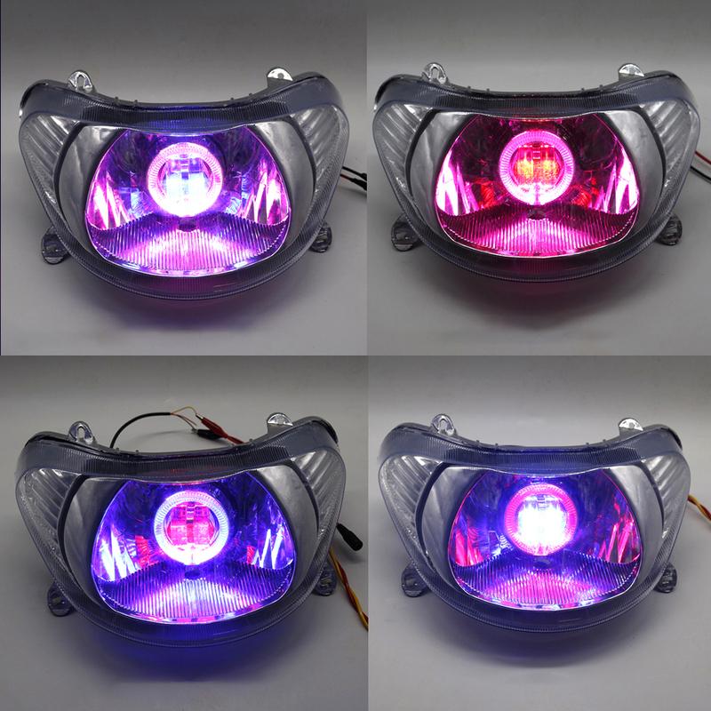 12-80V 11W Led Motor Projector 2.5inch Led Motorcycle Headlights with angel eye halo ring