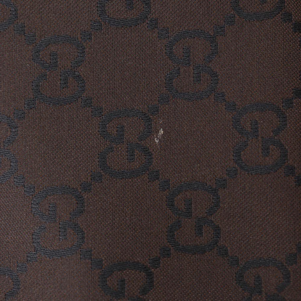 Gucci Abbey Line Tote Bag 268639 Outlet GG Brown Nylon Canvas Women Used