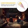 50pcs Cone Shape Popcorn Paper Bags with Tapered Tips Multifunction Paper Treat Bags for Popcorn Candy Snack