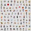 100 Japanese Comics Naruto Graffiti Stickers DIY Stationery Stickers Water Cup Skateboard Computer Waterproof Decorative Stickers