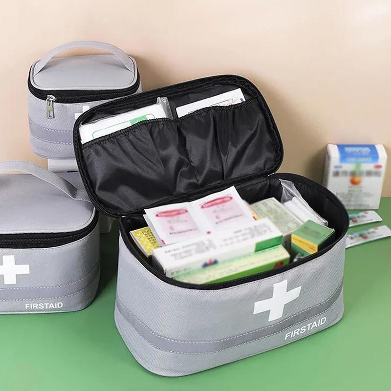Compact Emergency Medical Kit with Travel-Friendly Medicine Organizer
