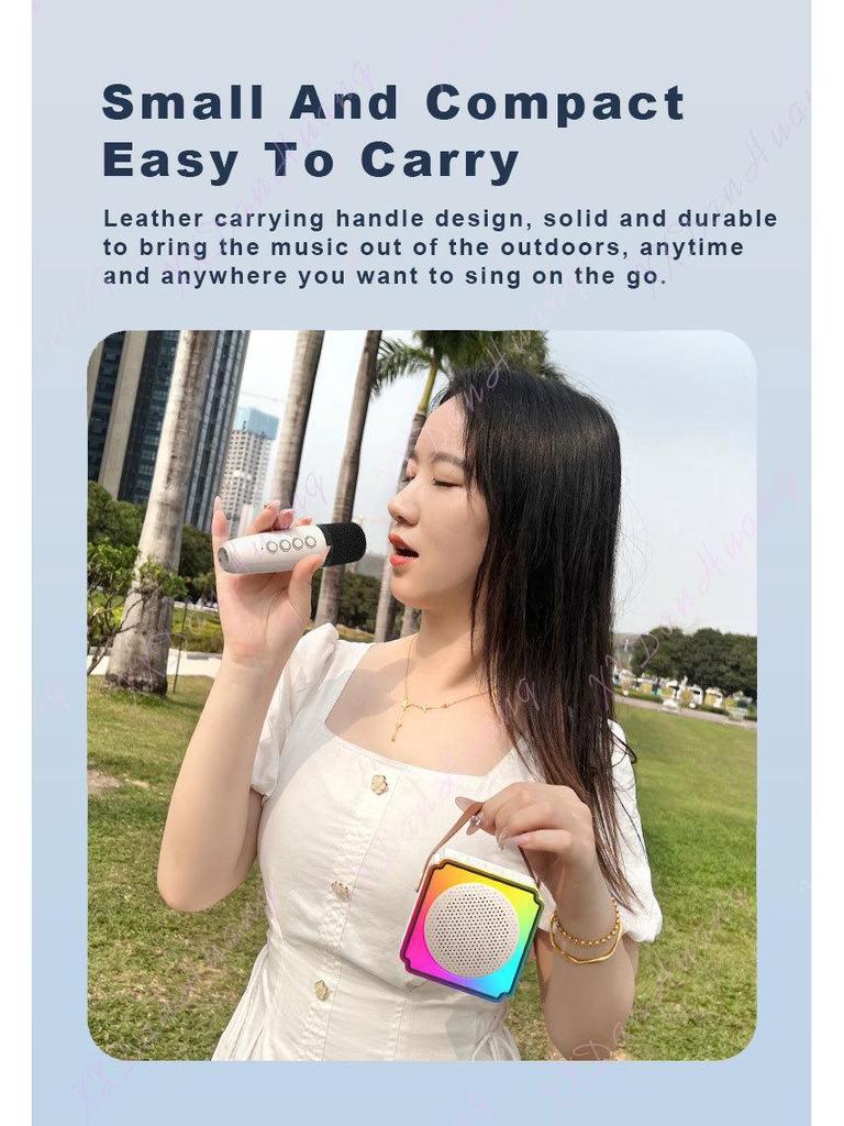K13 All-in-One Wireless Bluetooth Karaoke Microphone and Speaker for Home & Outdoor Kids