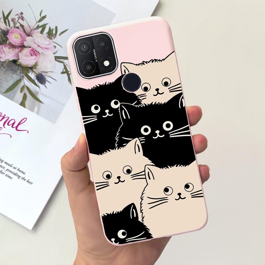 For Oppo A15 A15s Case Soft Silicone Phone Cases For OppoA15s A 15 s OppoA15 Cute Marble Moon Animals Back Cover Coque Capa Etui