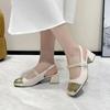 Summer Luxury Sandals Women's Comfortable Shoes Neutral High Heels Fashion Open Multi Color New Closed High Heels