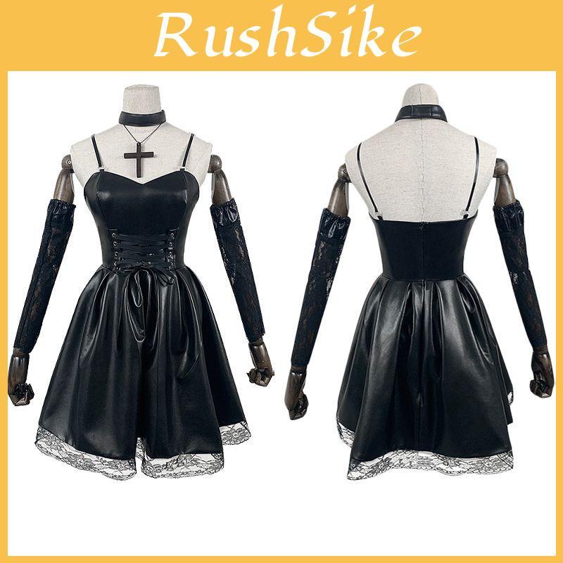Stylish Misa Amane Death Note Anime Cosplay Black Dress For Halloween And Parties