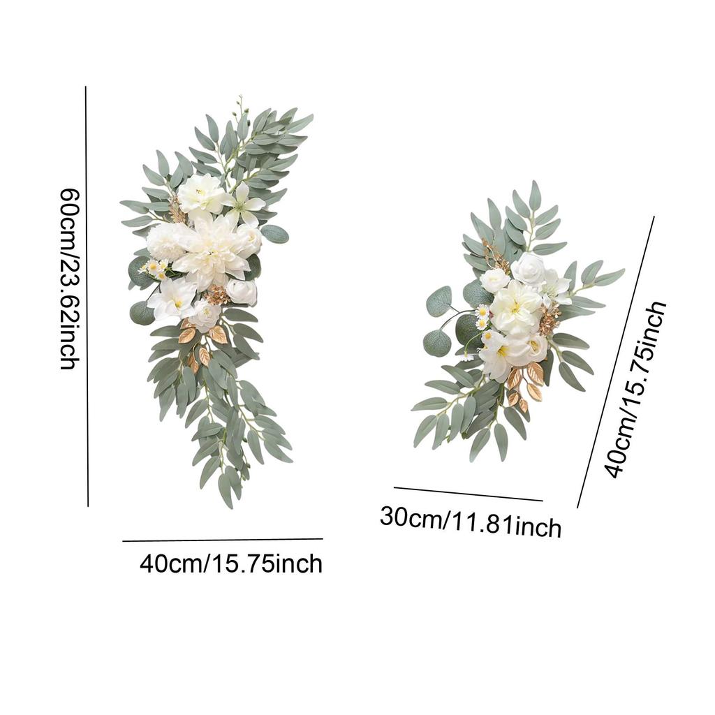 2x Wedding Arch Flowers Rustic Artificial Flowers for Reception Party Wall