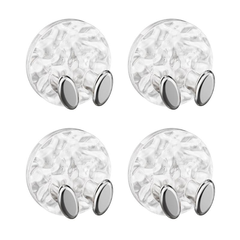 

Pack Of 4 Adhesive Wall Hooks For Cable Management No Drill Damage Release Cord Organizers Home Office Use серебряный