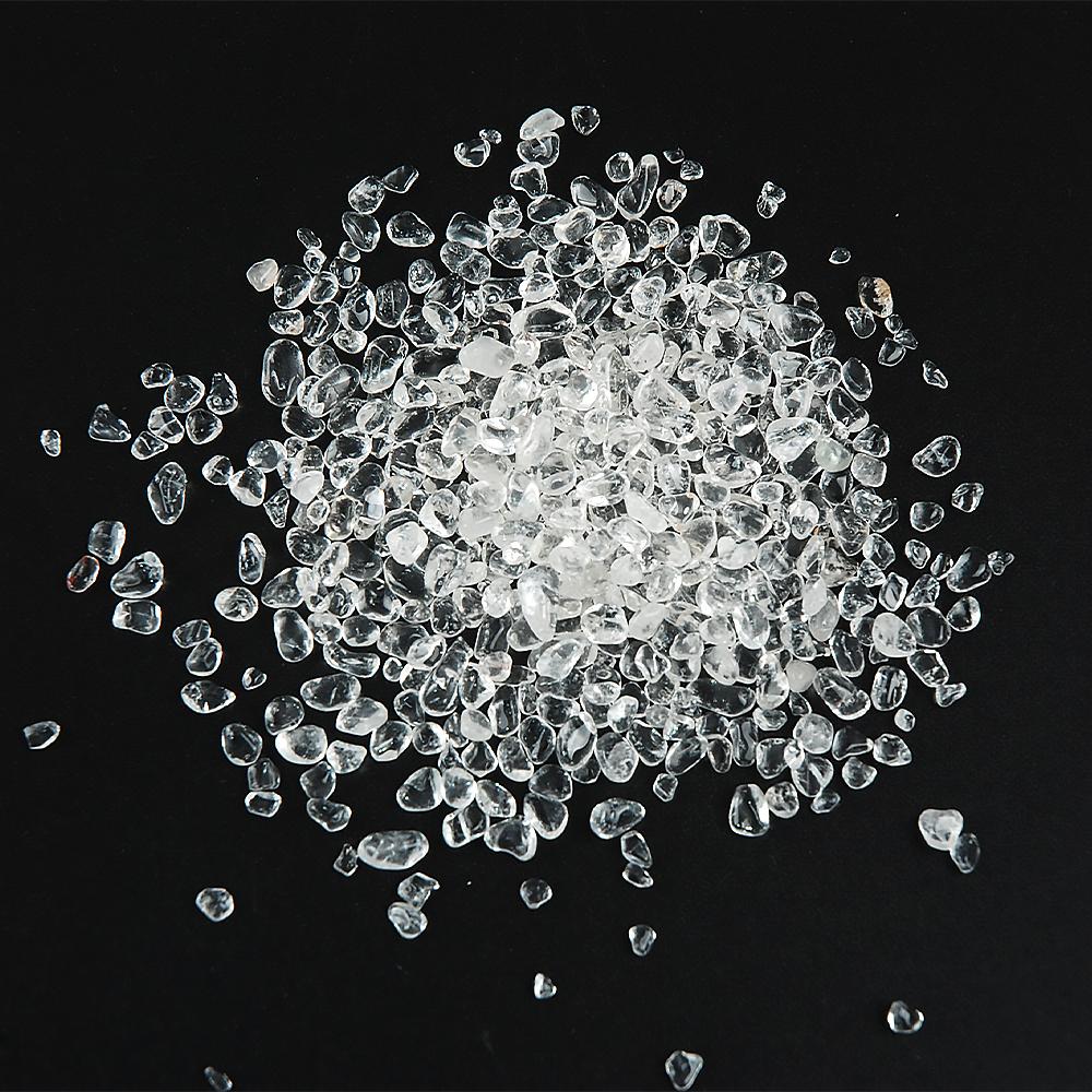 Hisenlee 500G Natural Crystal Aquarium Gravel Rocks Tumbled Crushed Stones Fountain Vase Planters Decorative Christmas New Year