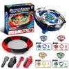 Beyblade X BX-01 Dran Sword, BX-02 Hells Scythe, BX-03 Wizard Arrows, BX04 Night Shield Tops Set with Arena + Launchers Complete Battle System