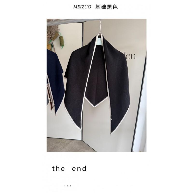 Womens Wool Shawl Scarf Hybrid Wrap Pure Solid Color Warm Winter Accessory OL Style 175cm Length