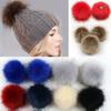 Faux Women Diy Raccoon Fur Pom Poms Ball For Knitting Beanie Hats Accessories