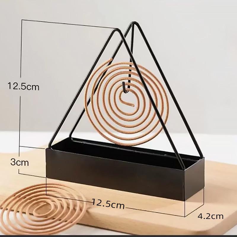 

Креативная огнеупорная кованая железная треугольная подставка для москитных спиралей - Портативный и противоожоговый дизайн