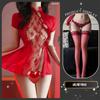 Sex underwear retro cheongsam embroidered hollow skirt sexy backless straps pure desire uniform temptation qqny